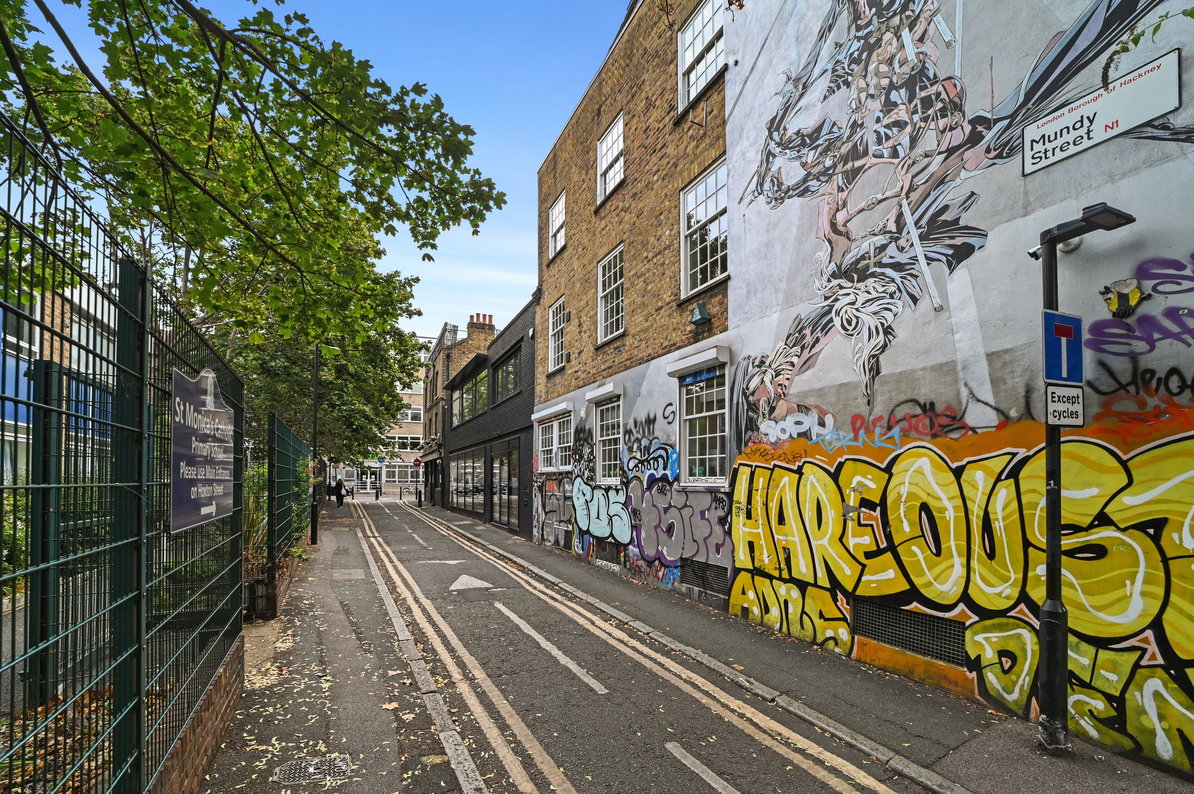 View from Hoxton Square towards Mundy Street